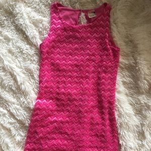 Pink chevron dress